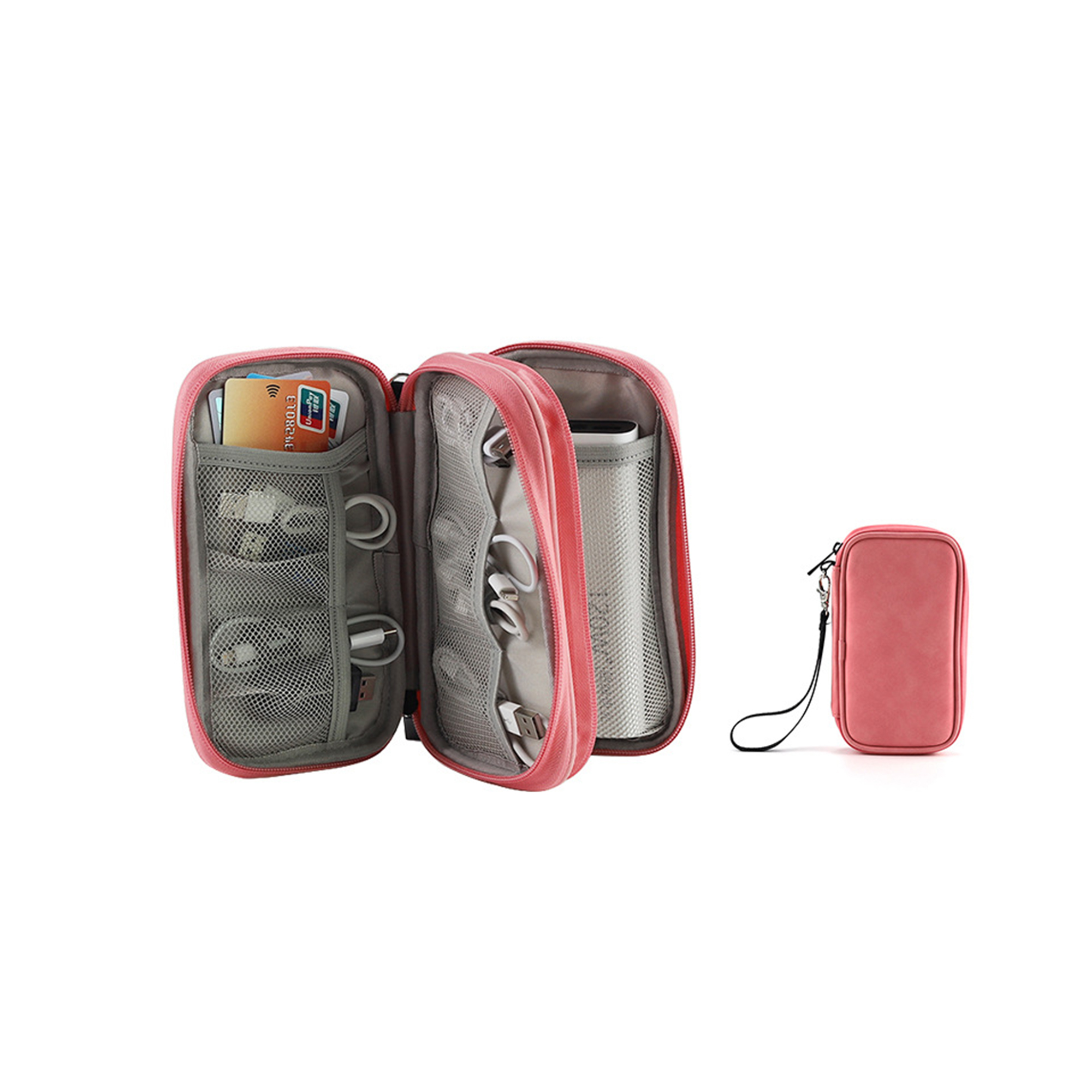 Polyurethane Digital Accessory Storage Case With Zipper 3
