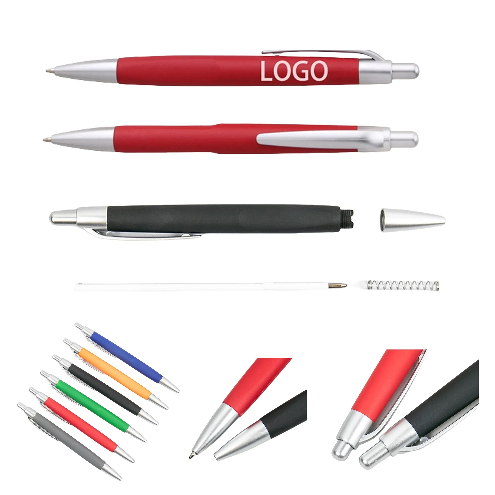 Click Action Plastic Ballpoint Pens 7
