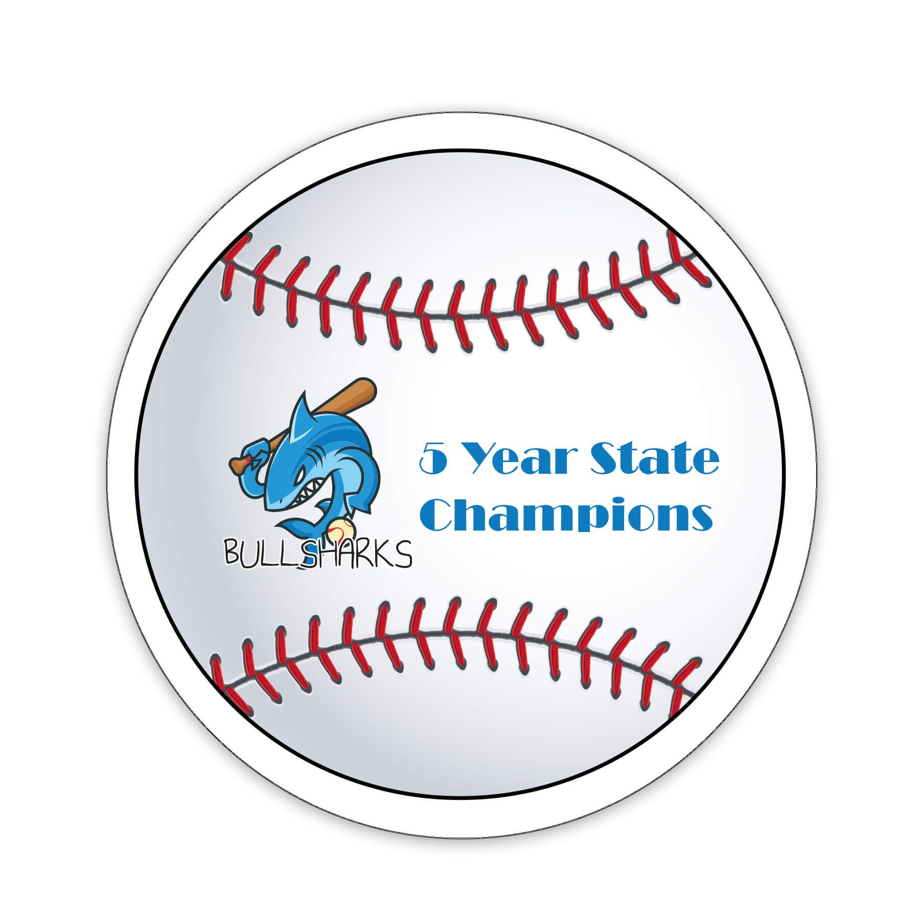 Baseball Shaped NoteKeeper™ Magnet 20 Mil 6