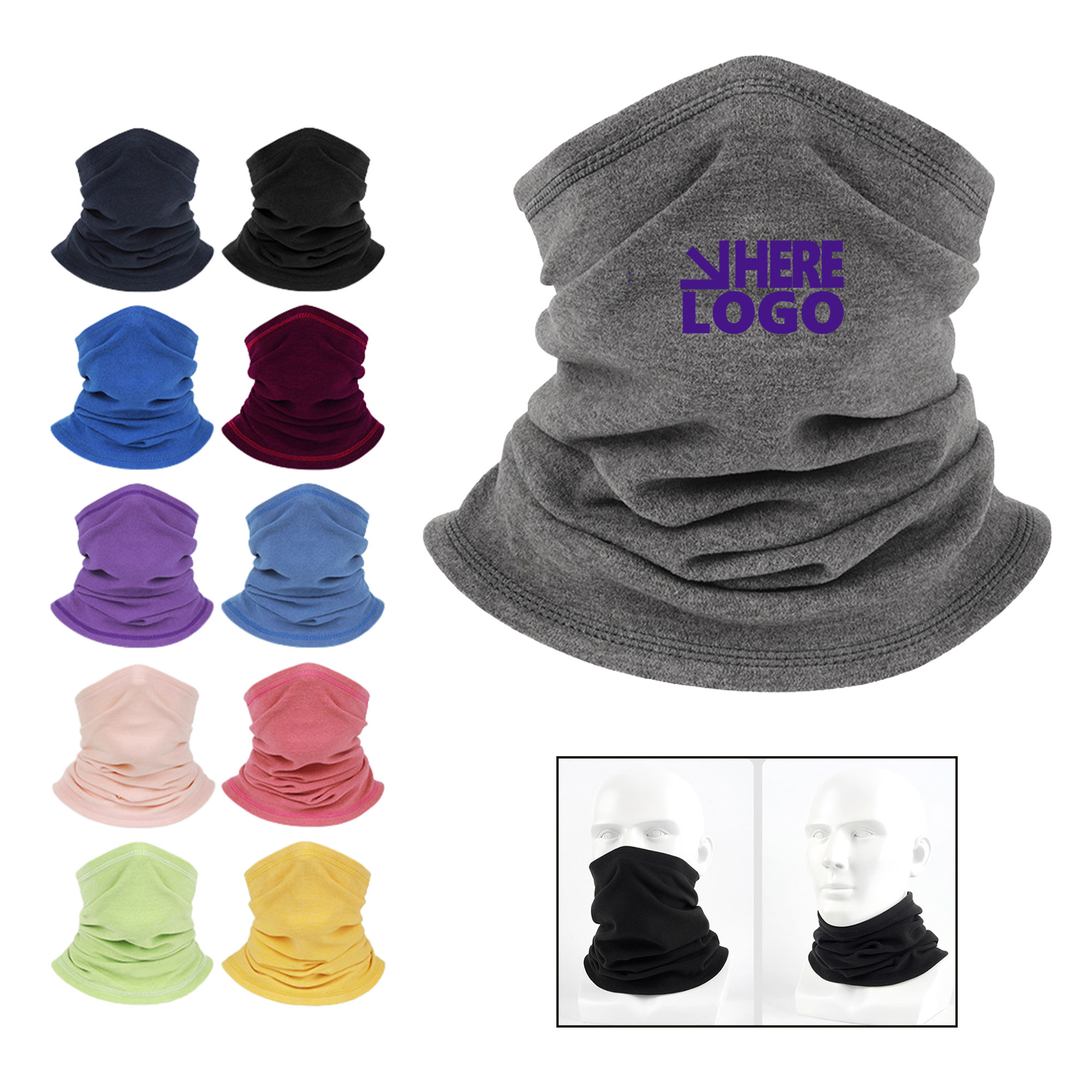 Fleece Neck Gaiter Face Mask Scarf 2