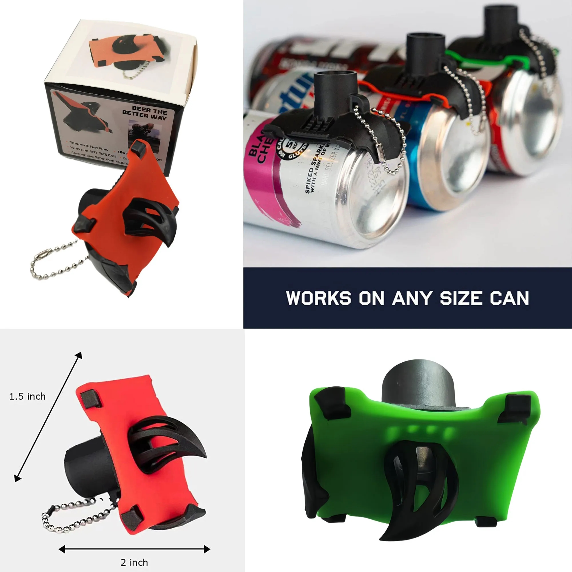 Portable Beer Can Punch Tool With Keychain For Fast Opening 6