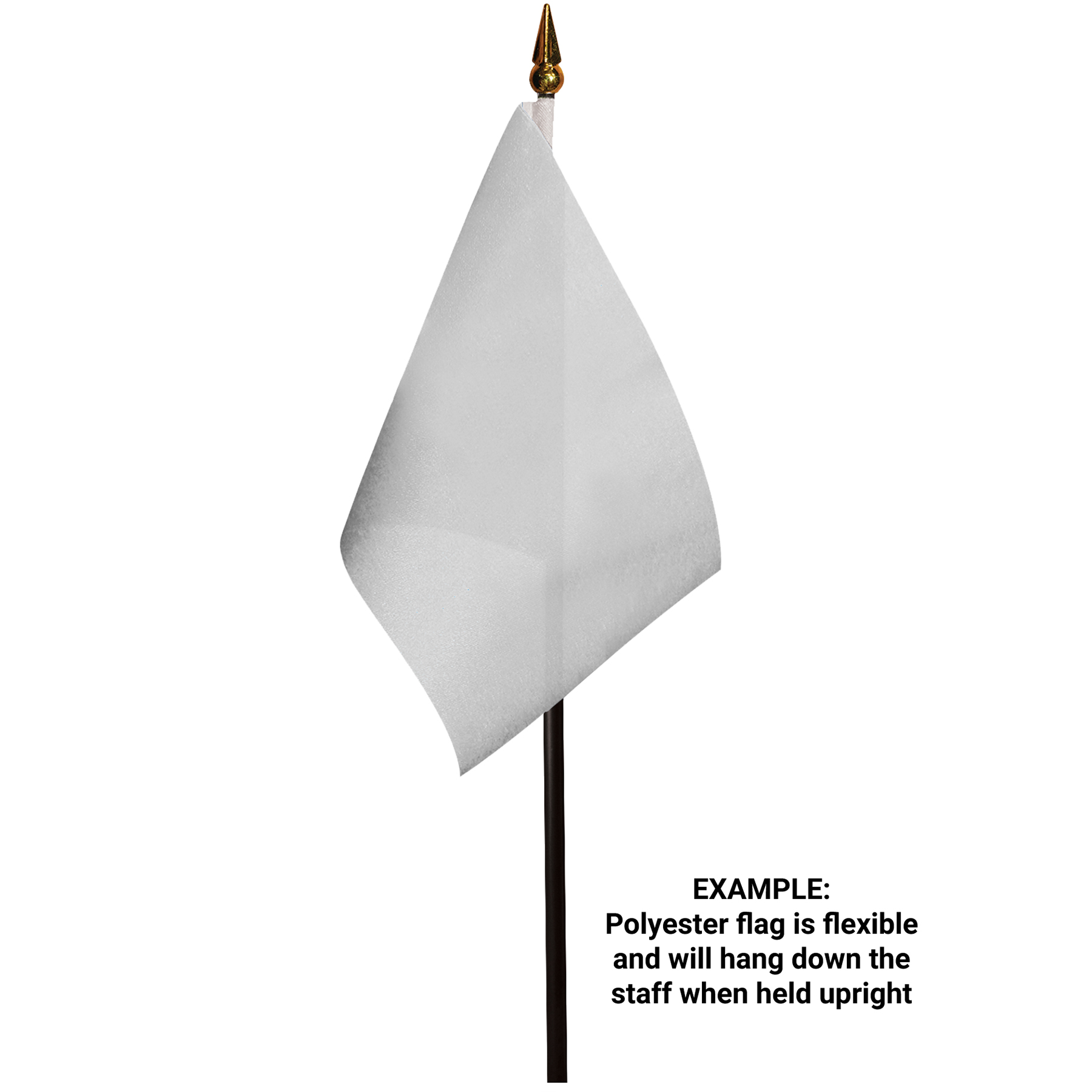 Single Reverse Polyester Stick Flags 10