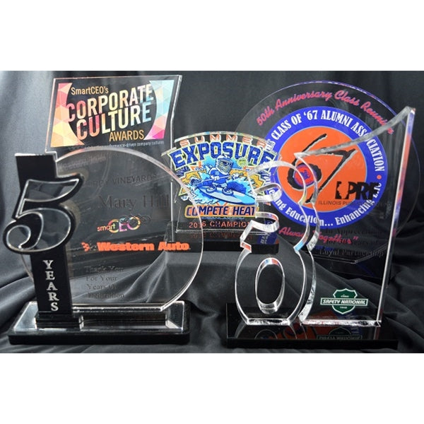 Custom Shaped Acrylic With Full Color Print On Black Acrylic Base 2