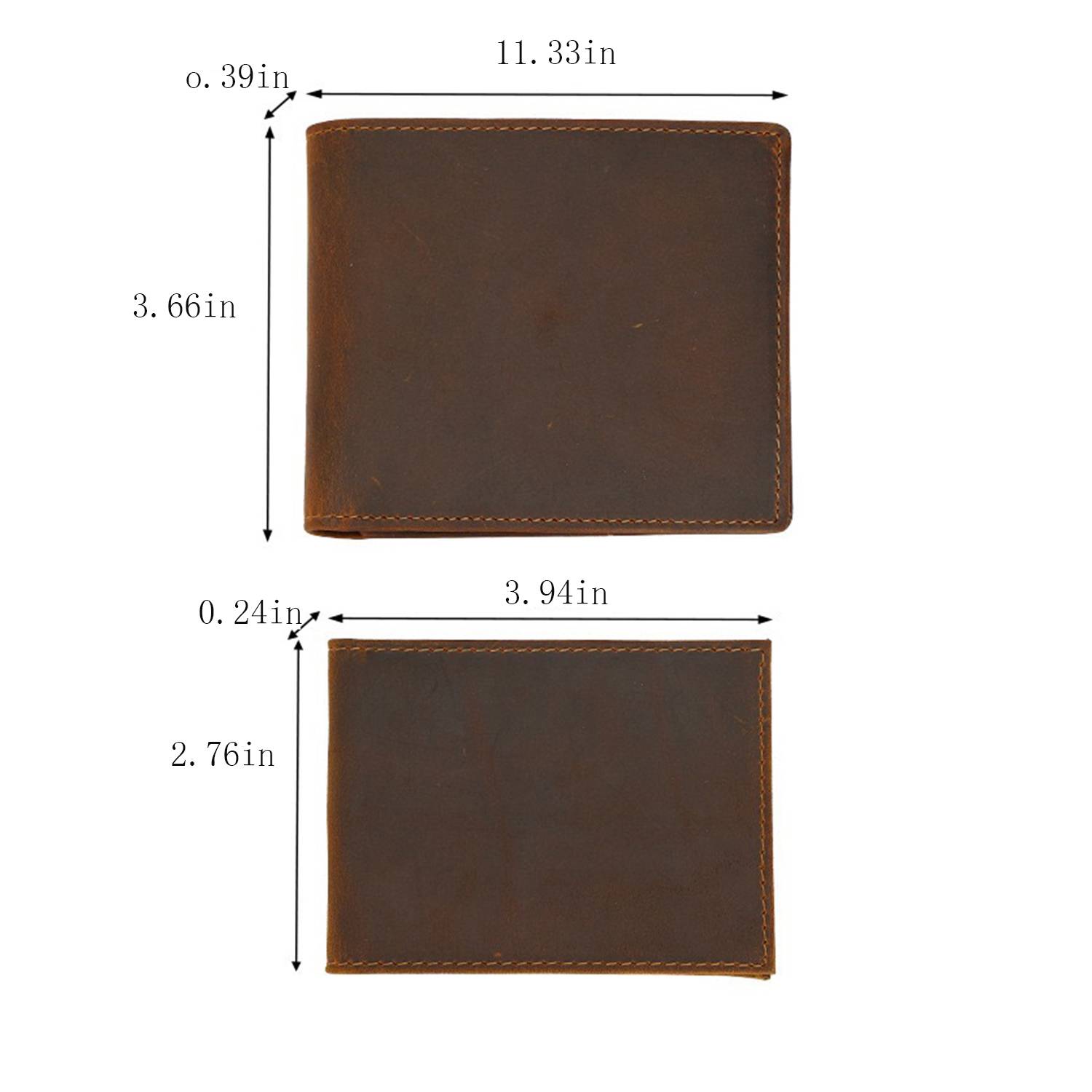 Genuine Leather RFID Blocking Bifold Wallet 7