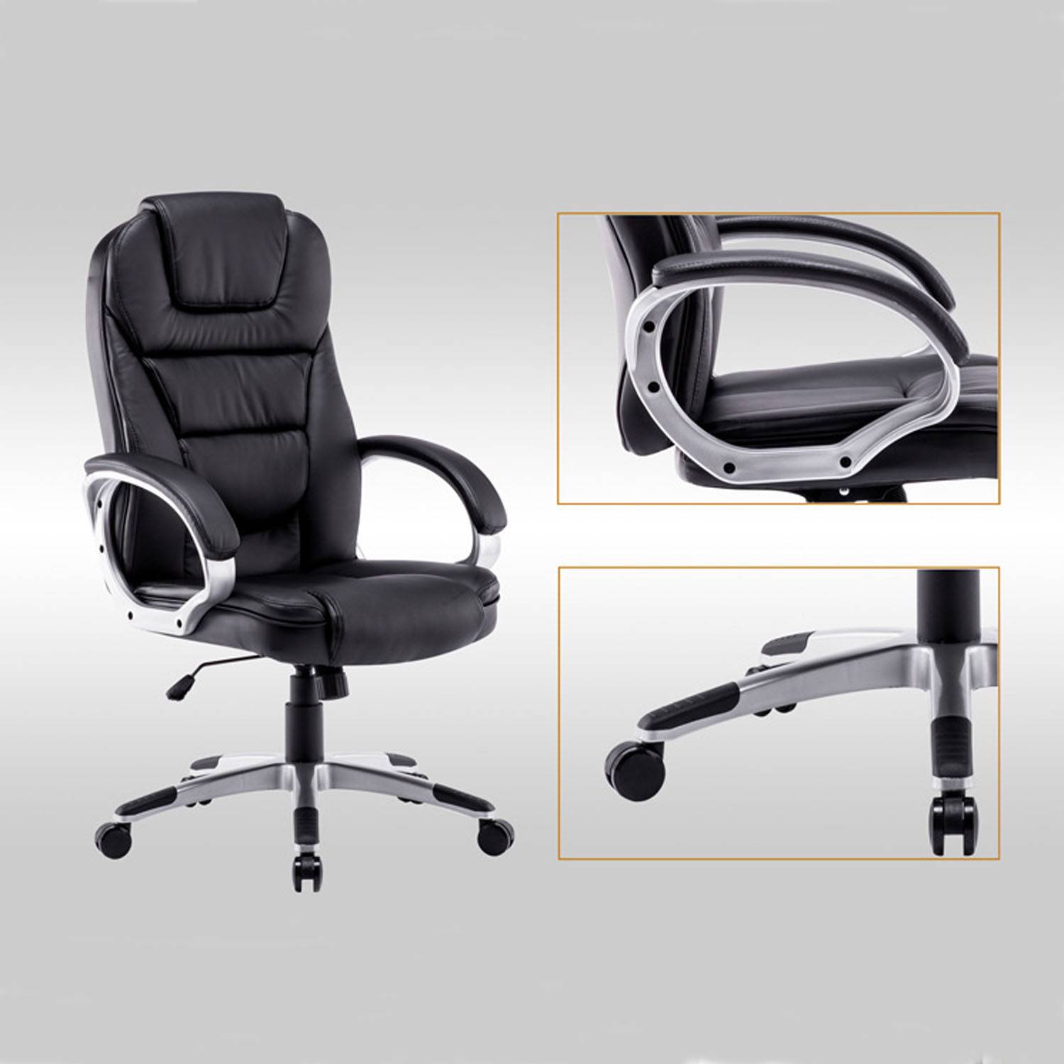 Adjustable Swivel Office Chair with Footrest 7