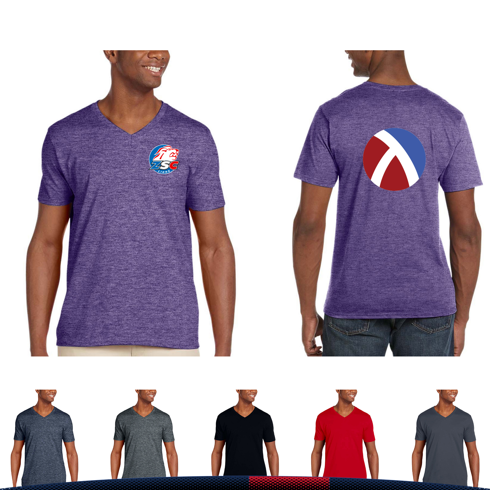 Gildan® 100% Cotton V-Neck T-shirts 6