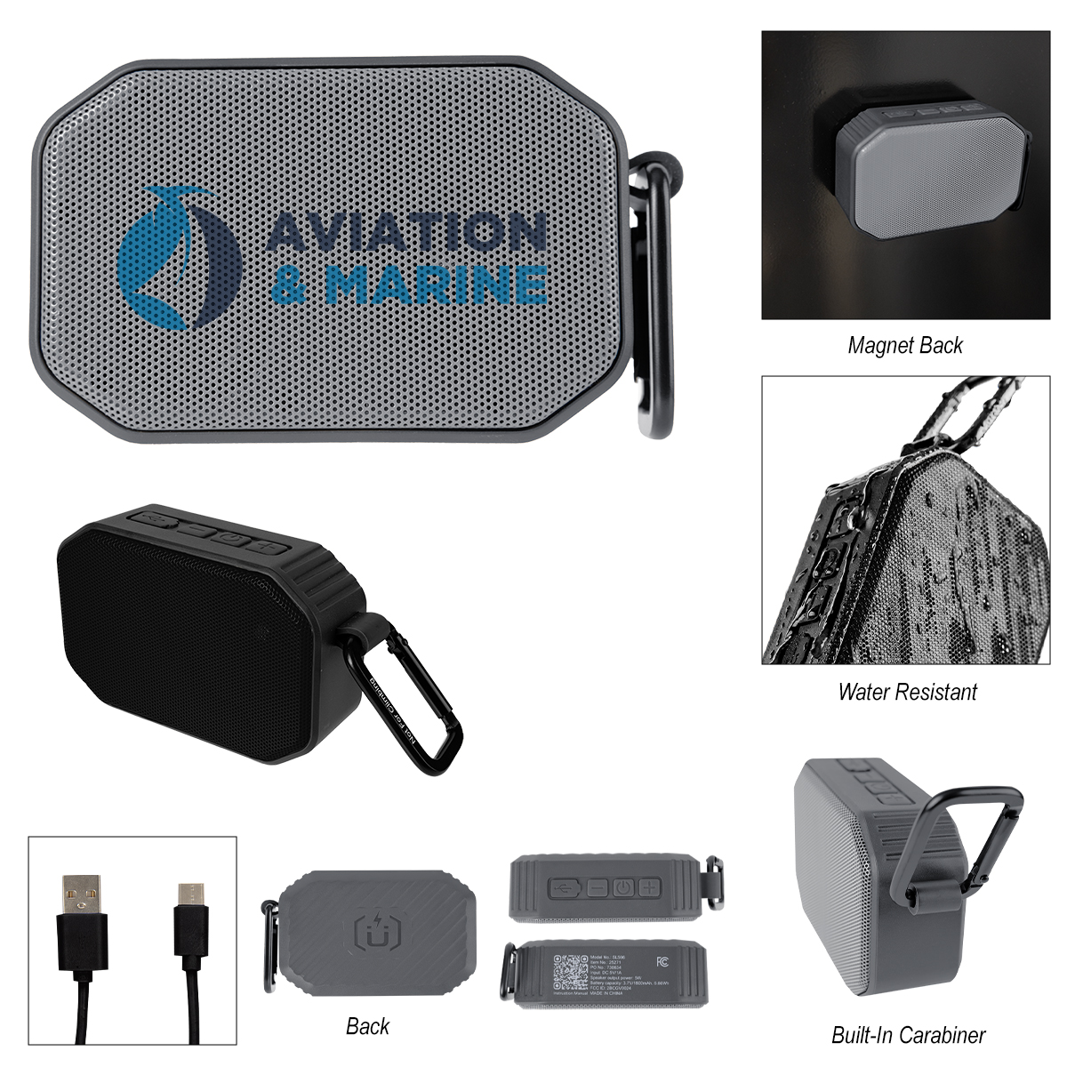 Mini Magnet Speaker With Carabiner 3