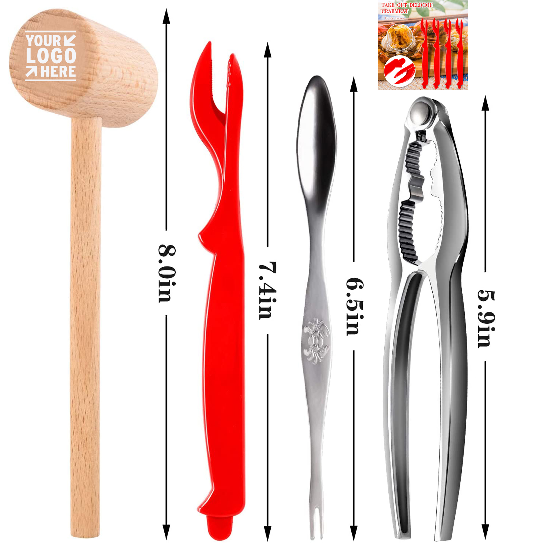 12 Pieces Crab Leg Crackers and Tools Set