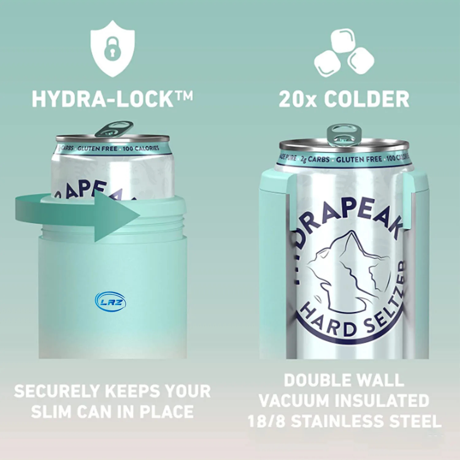 Insulated Bottle And Can Cooler, custom koozie with logo imprint 2