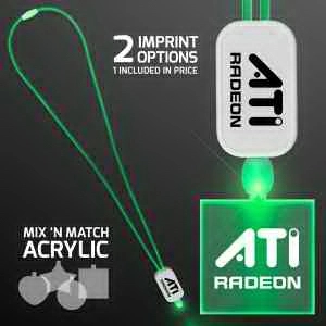 LED Neon Lanyard with Acrylic Square Pendant 5