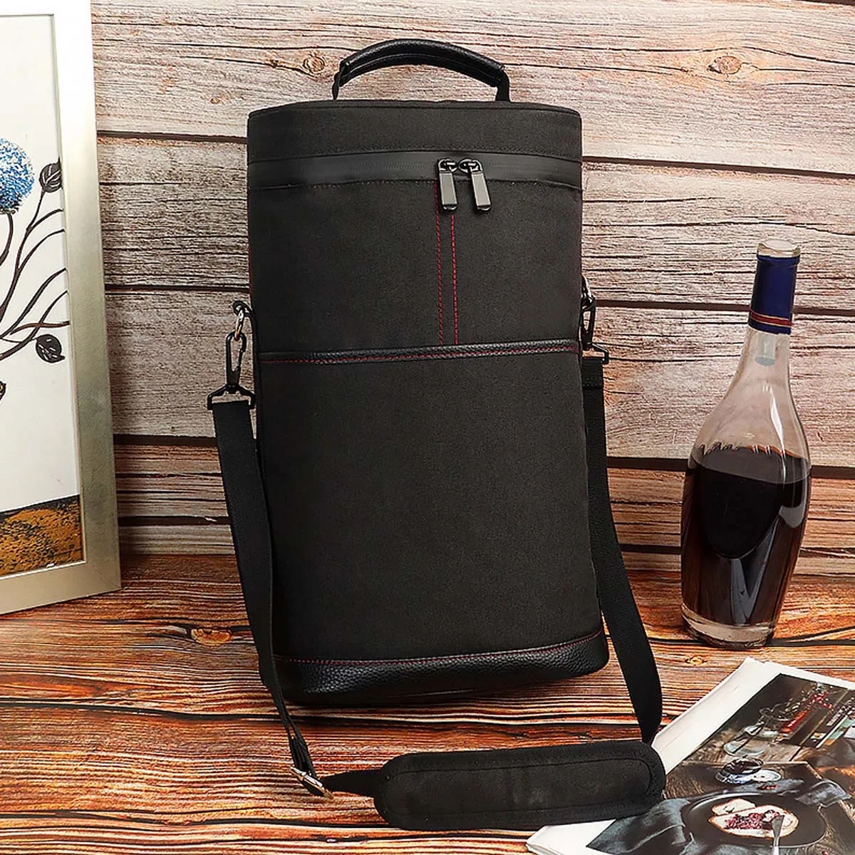 In Stock Outdoor Leakproof Insulated Wine Cooler Tote Bags 4
