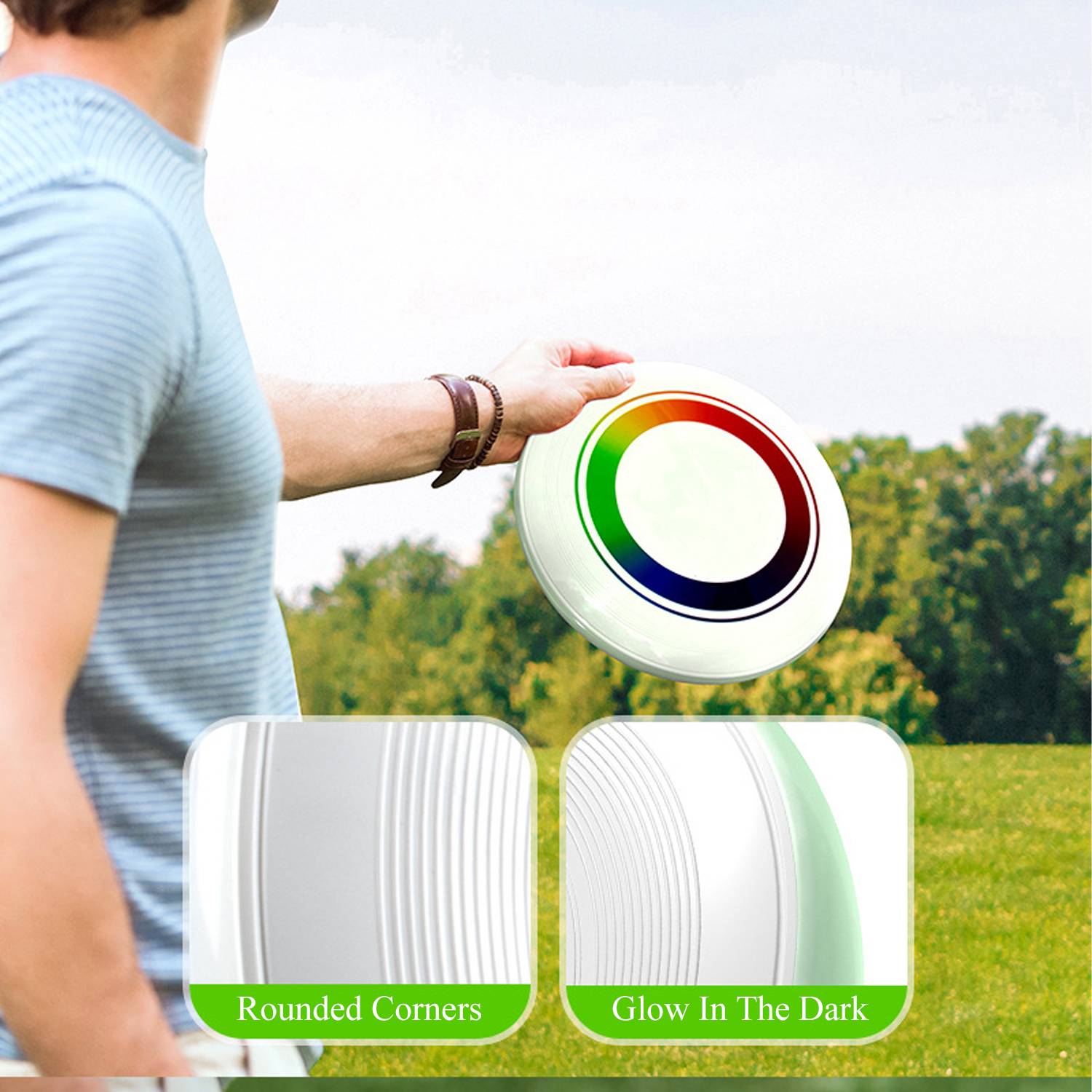 Adjustable Rechargeable LED Light Up Flying Disc 7