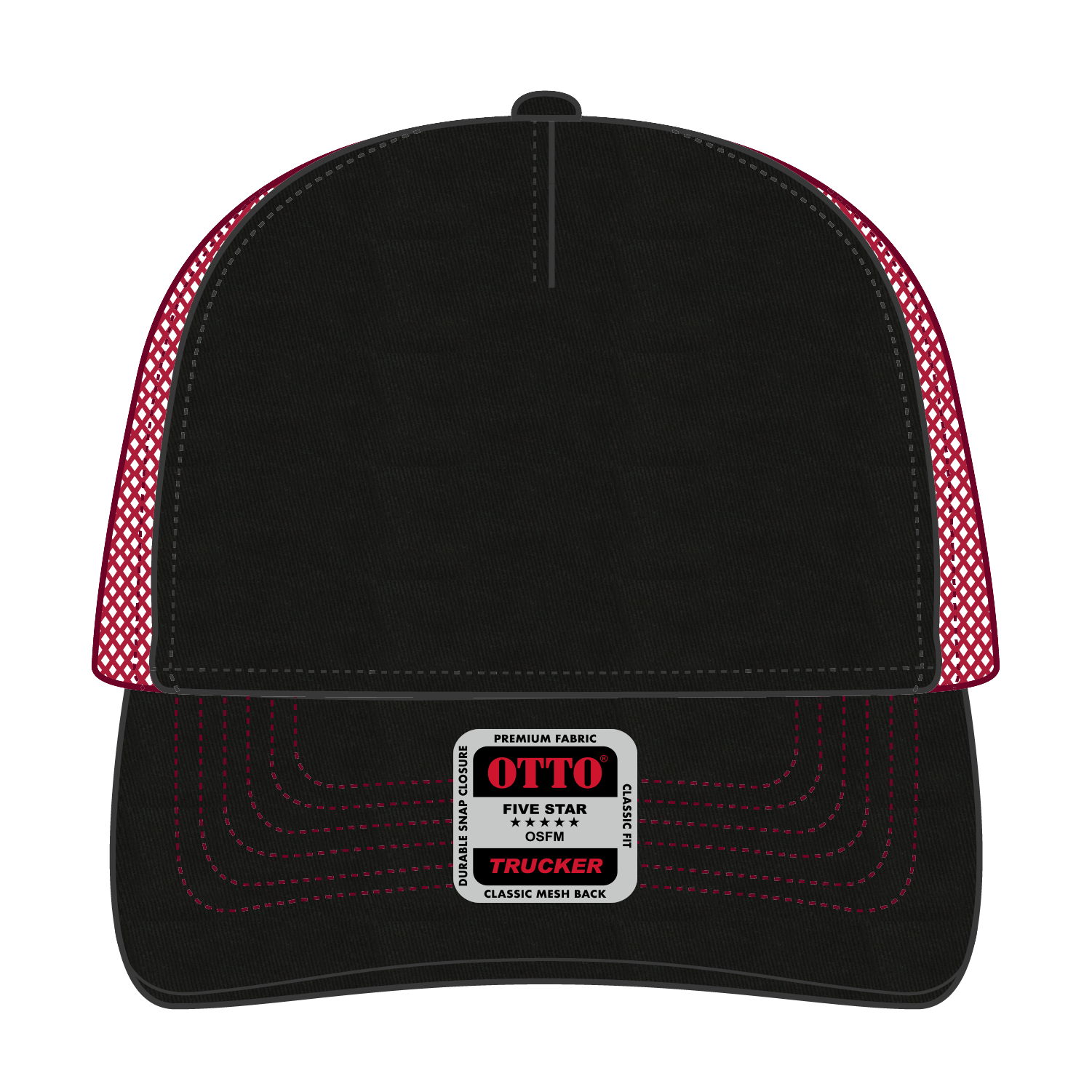 OTTO CAP® 5 Panel Low Profile Mesh Back Trucker Hat 24