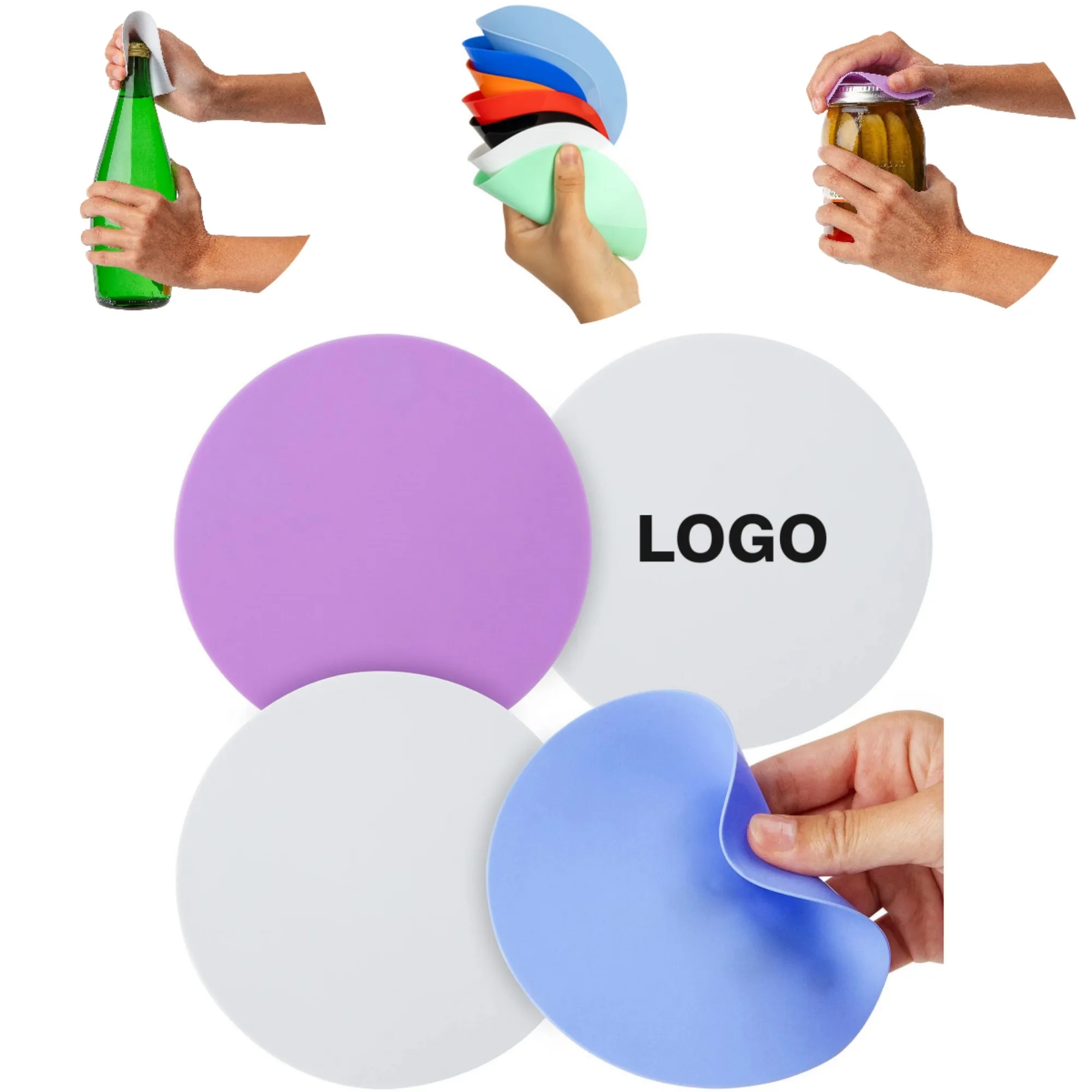 Silicone Assisted Bottle Opener Coaster Anti Scald Pad 2