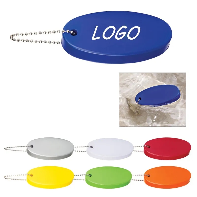 Oval PU Float Keychain 1