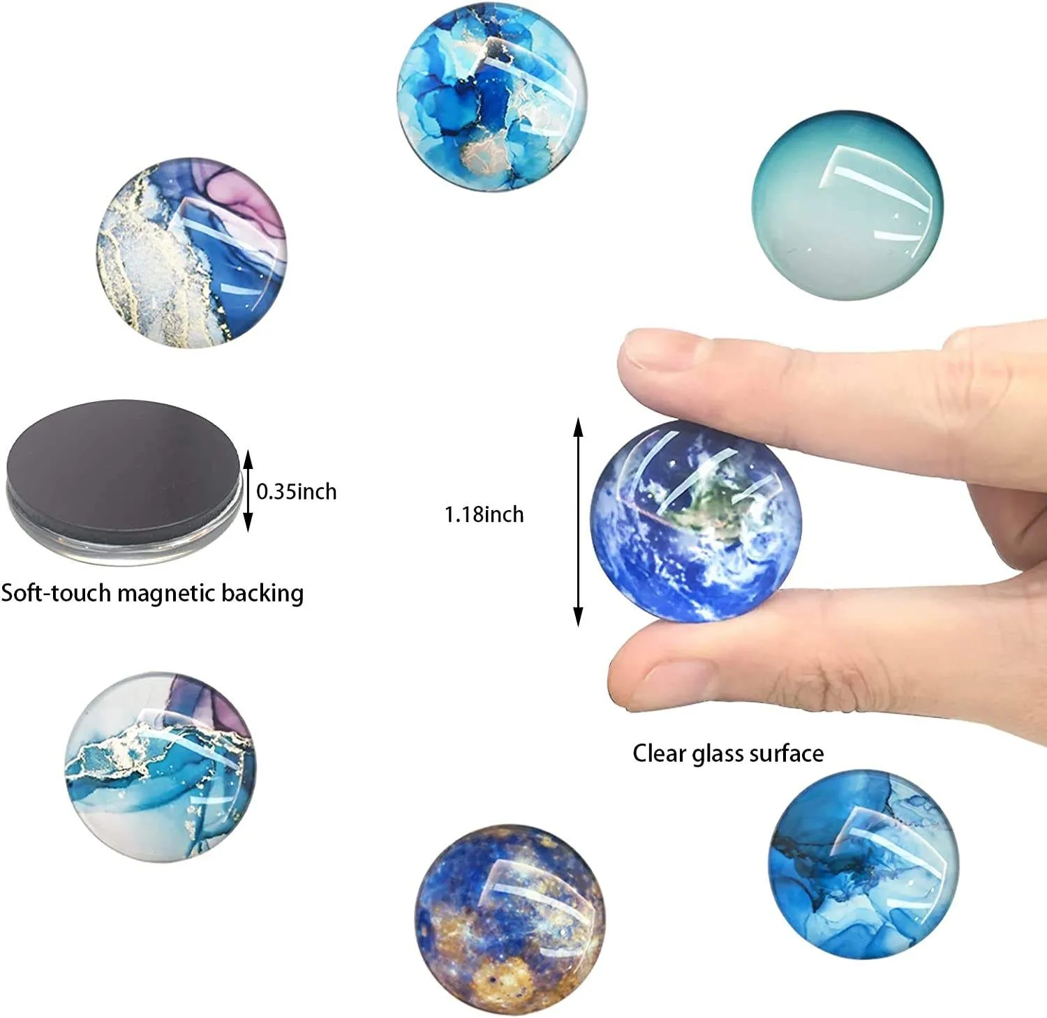 Glass Strong Refrigerator Magnets 6