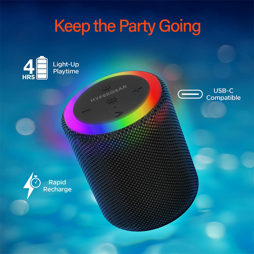 Halo Waterproof LED Wireless Speaker