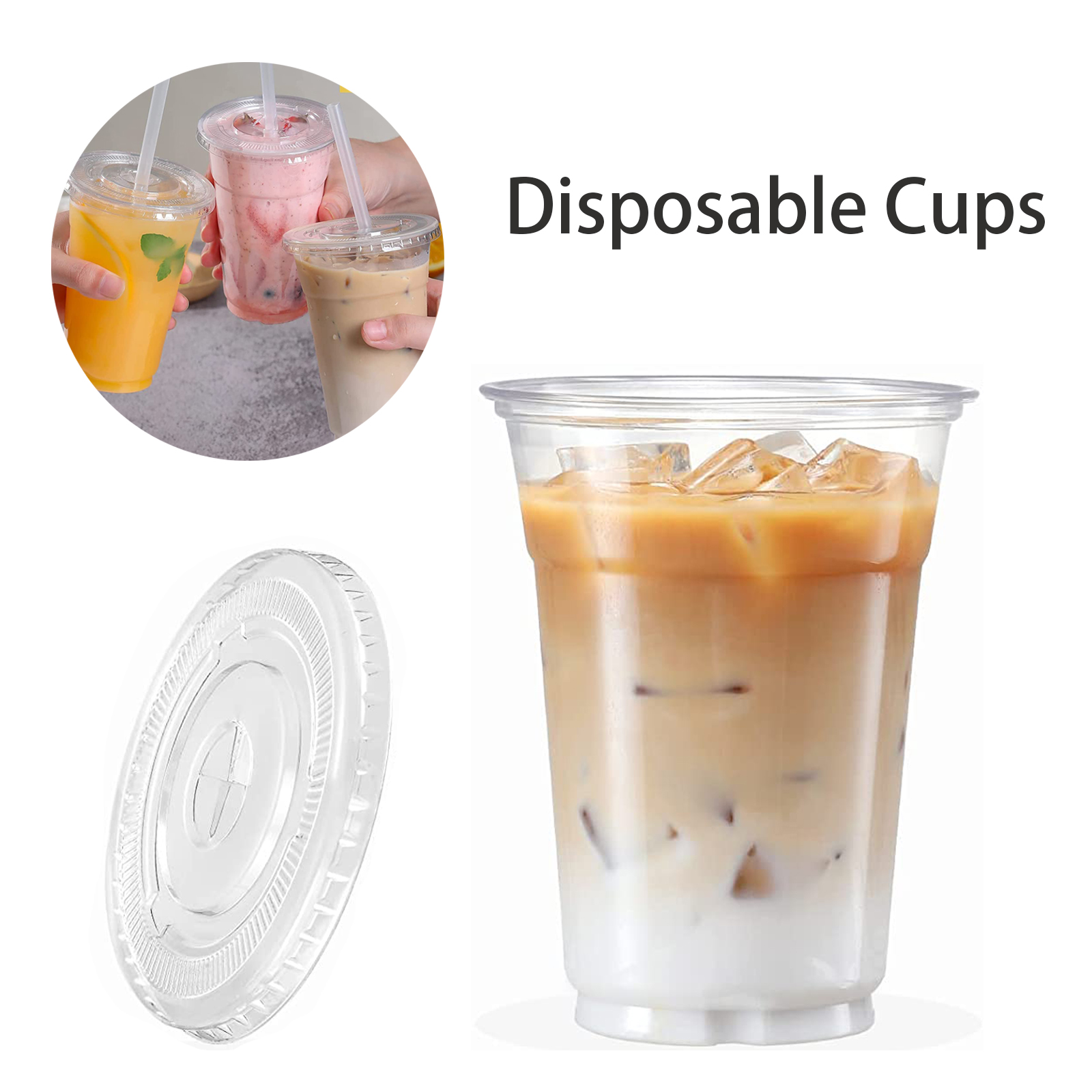 Plastic Cup with Lid and Straw 2