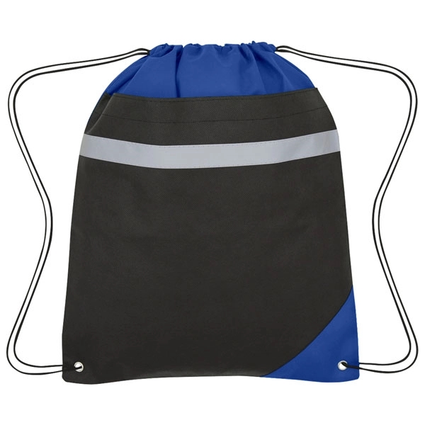 Non Woven Drawstring Bags with Reflective Stripe 7