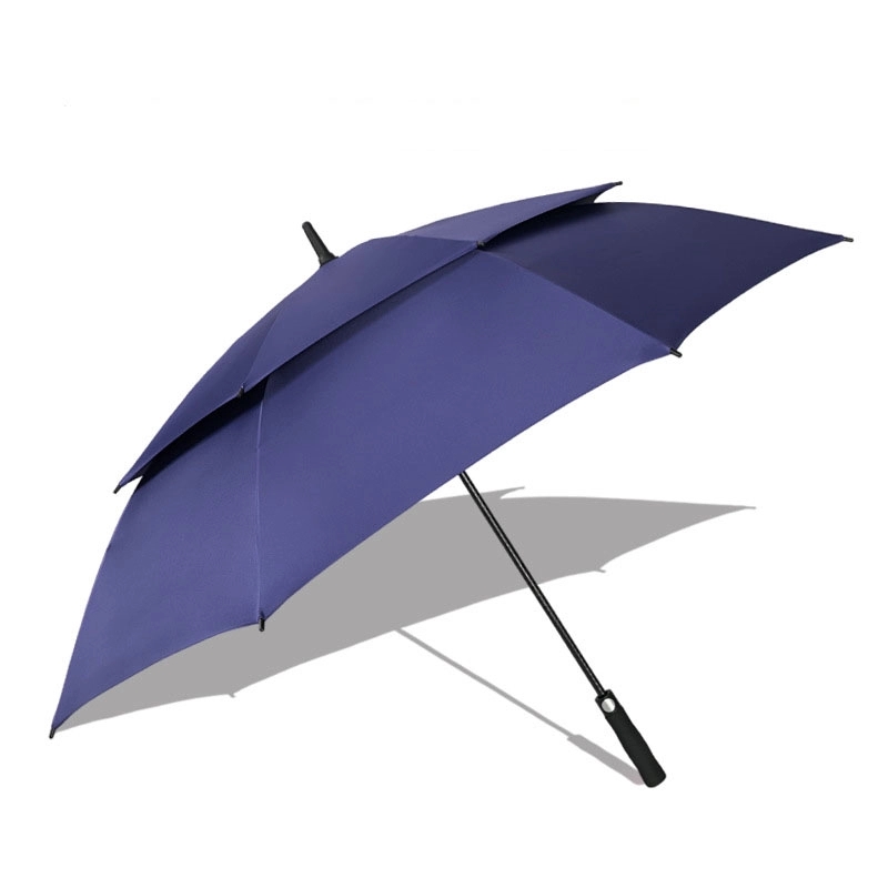 Custom Double Canopy Vented Windproof Stick Umbrellas 5