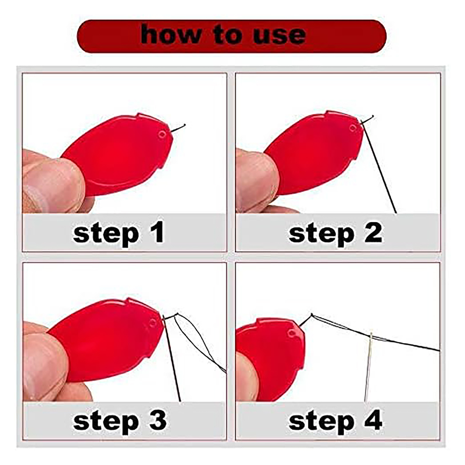 Effort-Saving & Convenient Plastic Thumb Needle Threader 6