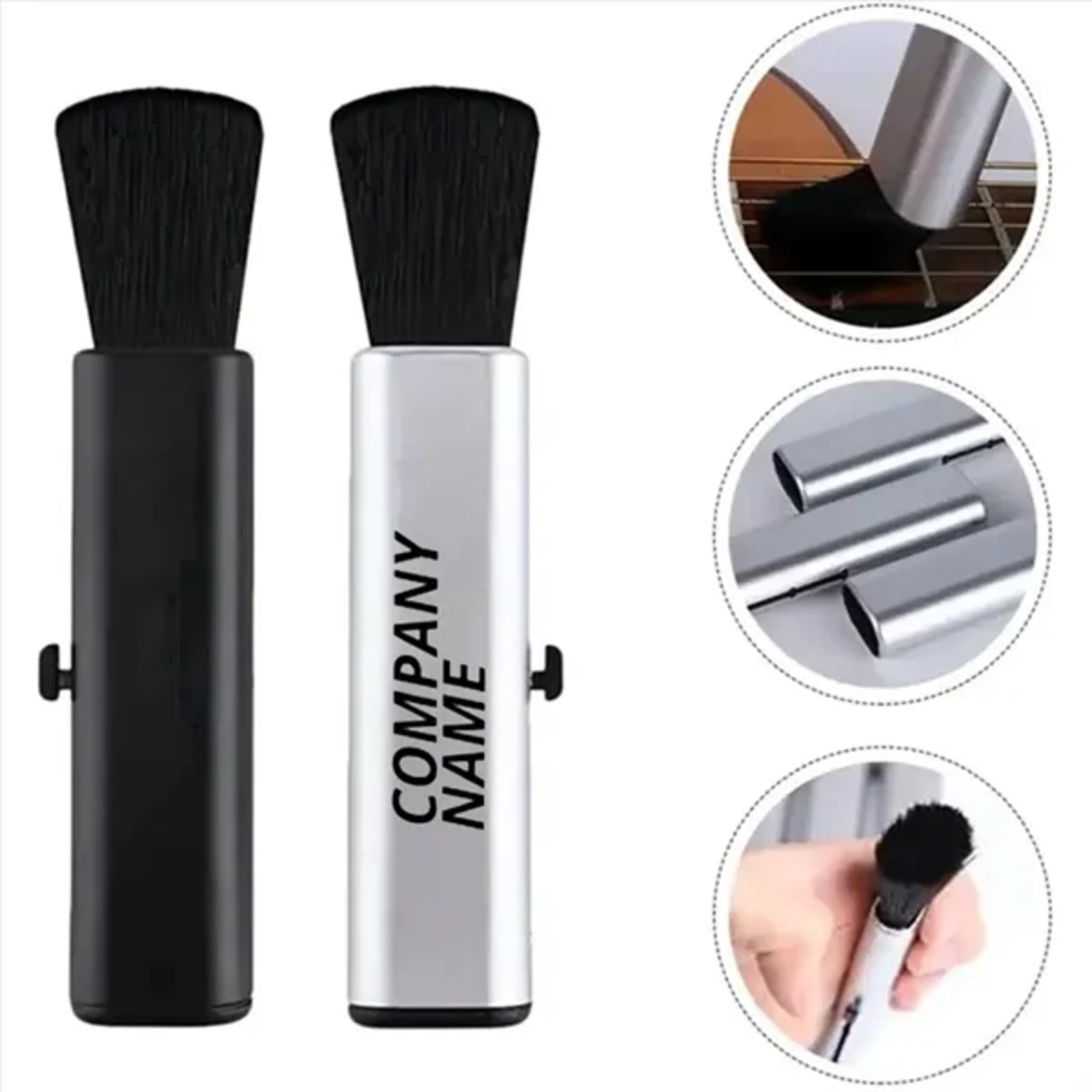 Retractable Car Air Outlet Dust Brush
 2