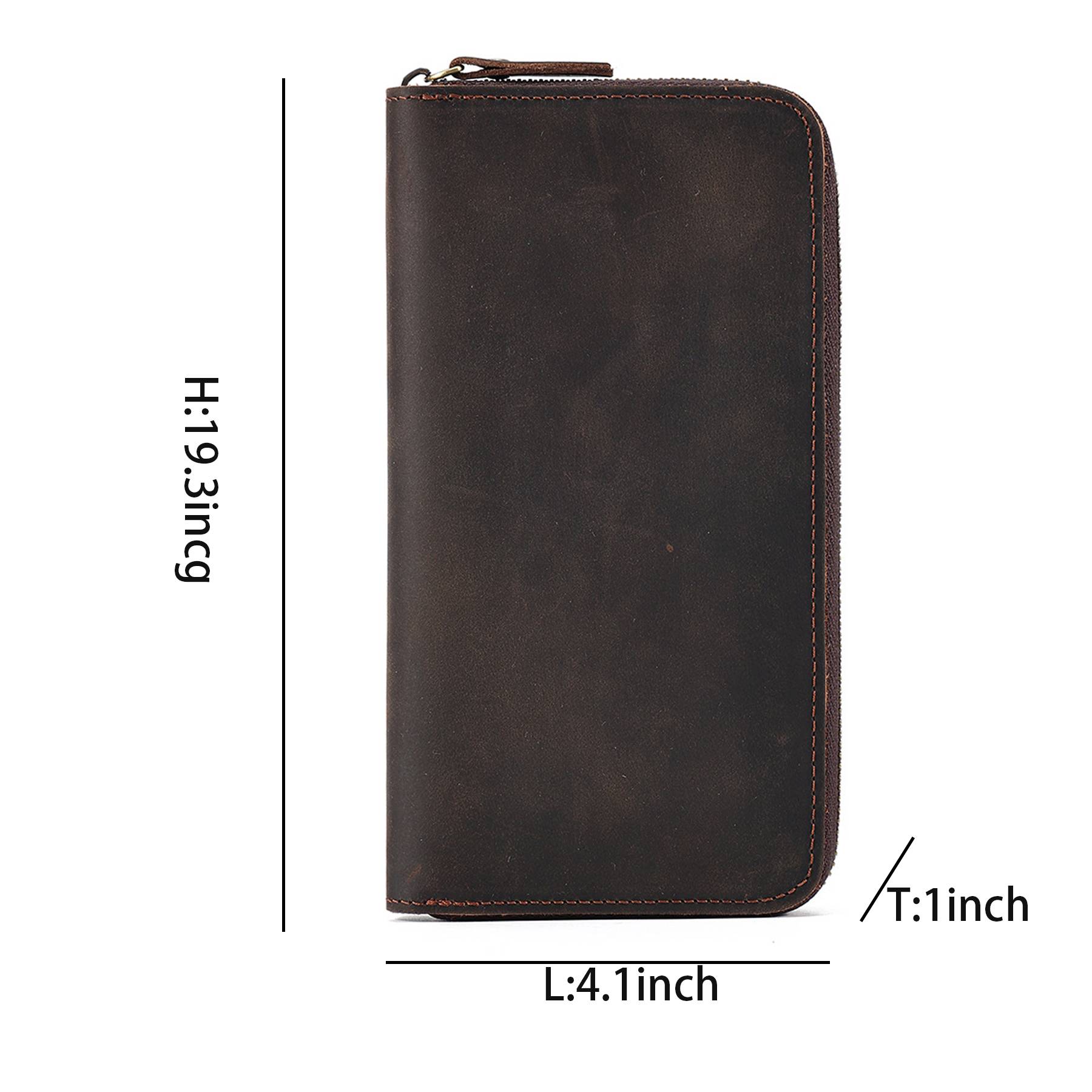 Men's Long Faux Leather Wallet 8