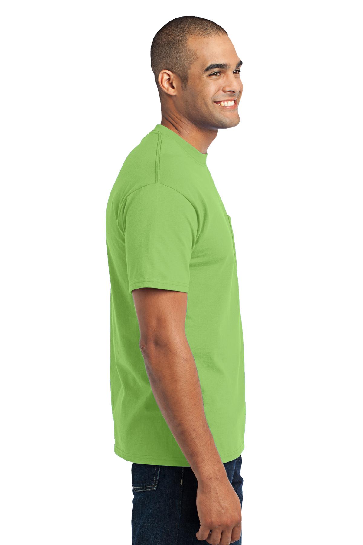 Port & Co Core Blend Pocket Tee. PC55P 72