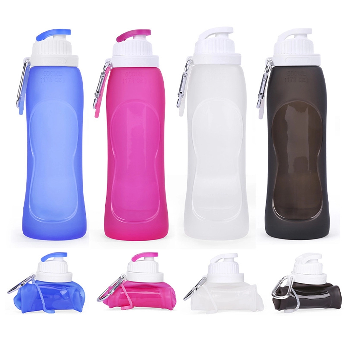 17oz Collapsible Water Bottle with Clip 2