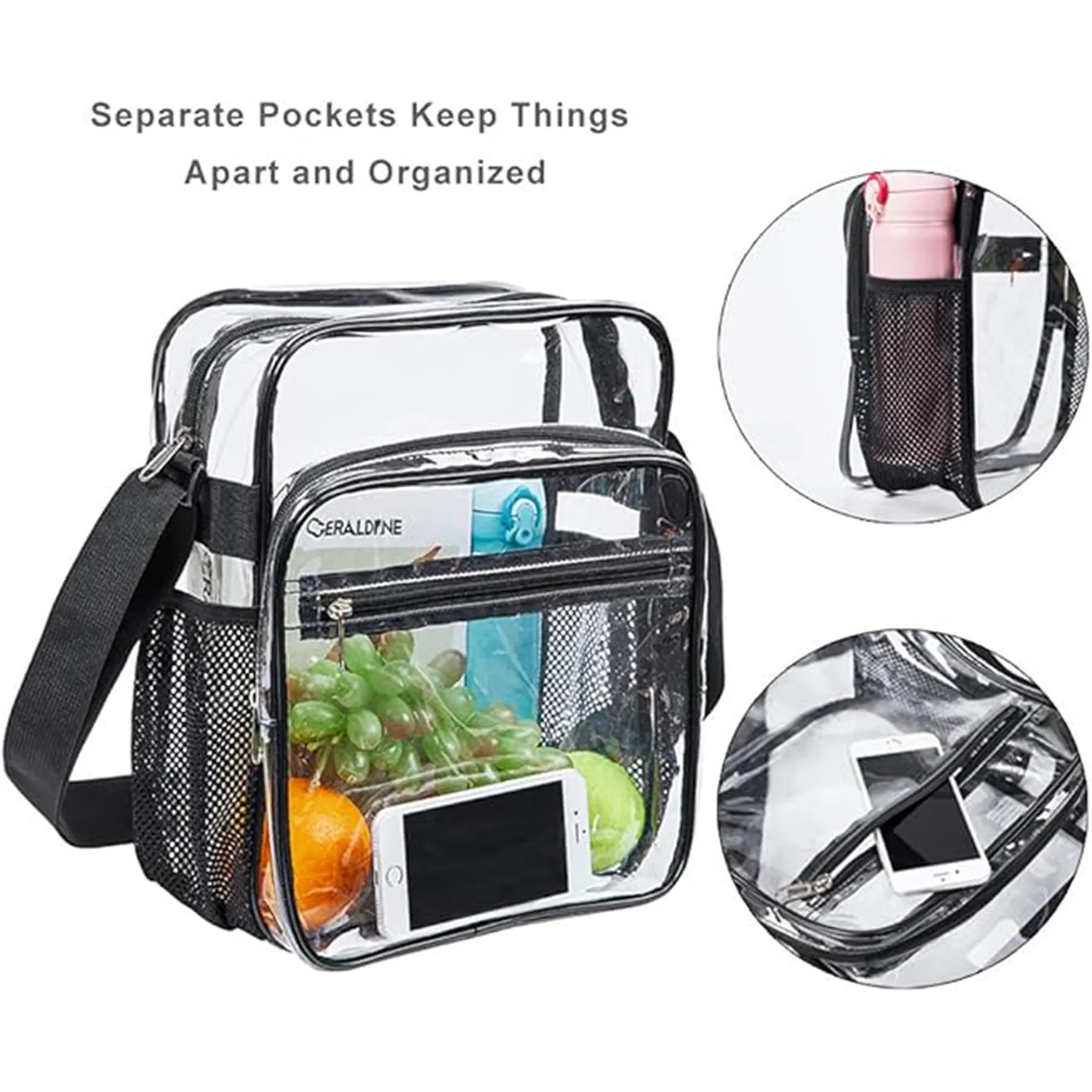 Stadium Approved Clear Crossbody Messenger Shoulder Bag 4