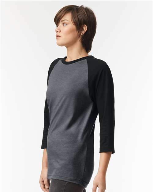 Unisex CVC Three-Quarter Sleeve Tee - 2003CVC 43