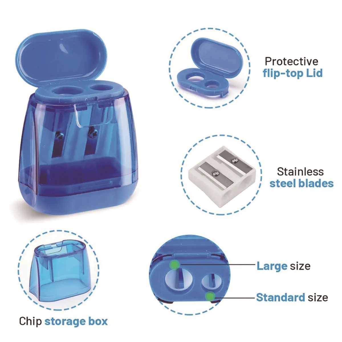 Colored Manual Hand Held Small Compact Pencil Sharpener 5