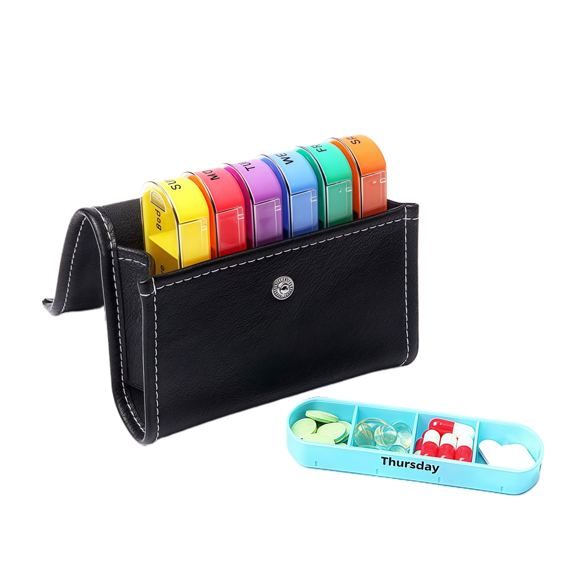28 Compartments Weekly Pill Organizer 2