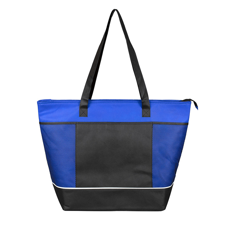 22"W x 16"H x 7 ½"Gusset - "FROST LINE" Super-Sized Insulated Zipper Cooler Tote 15