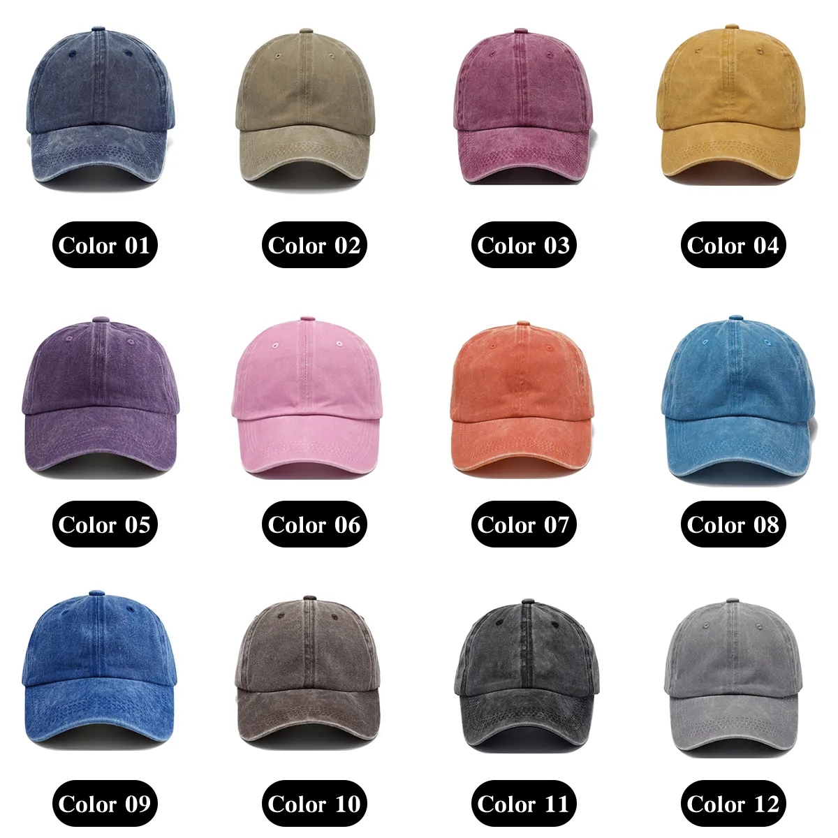 Custom Distressed Dad Hats Bulk Wholesale Unisex Vintage Baseball Caps For Business 4