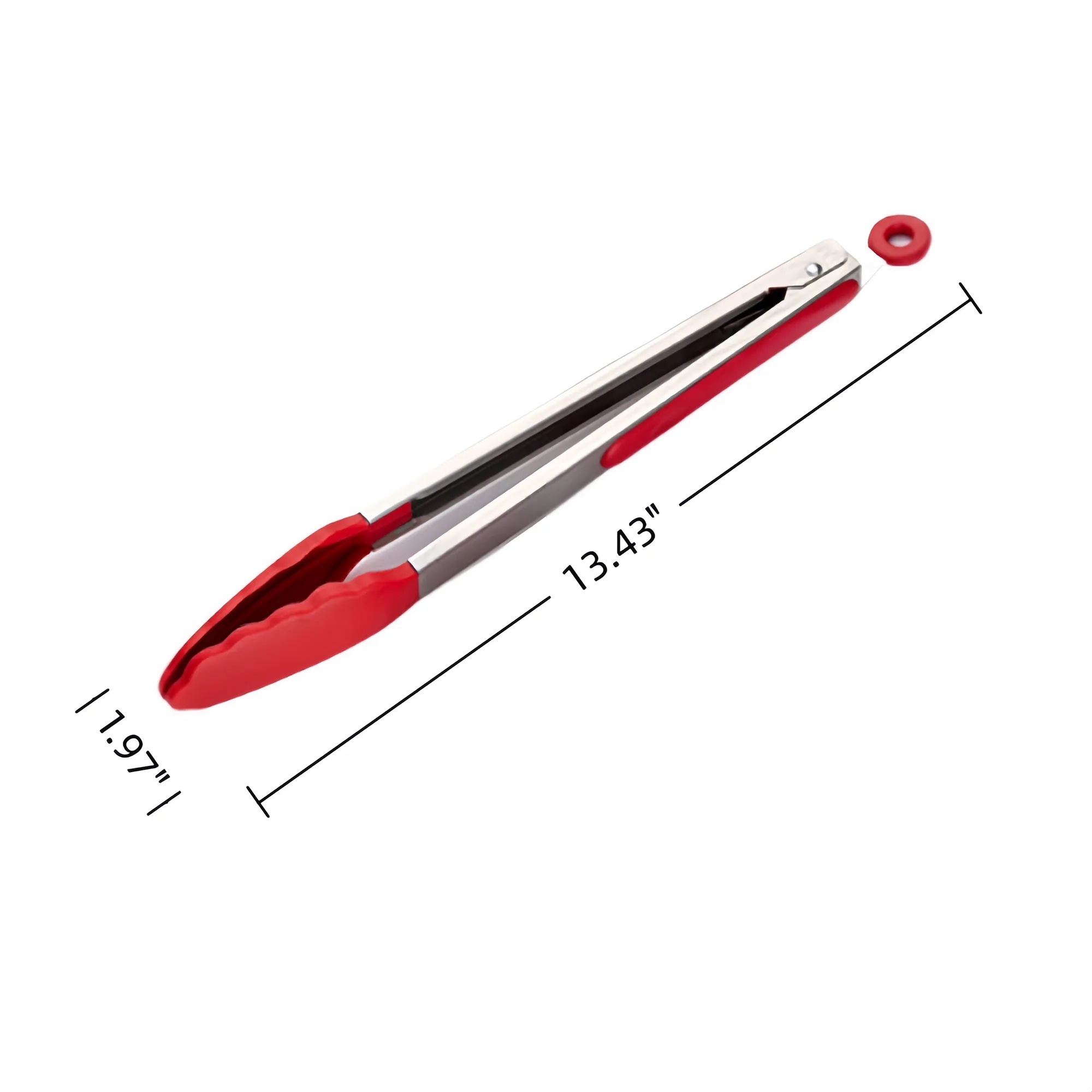 Stainless Steel Silicone Barbecue Steak Tongs 2