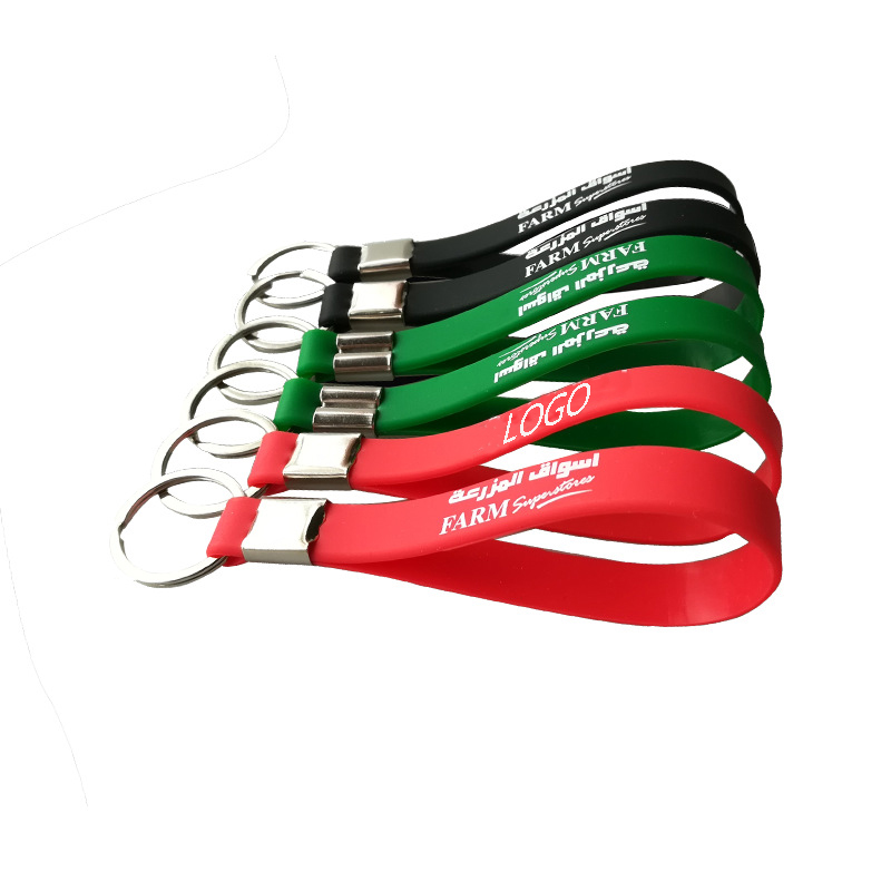 Silicone Keychains Ring---8 x 0.5 x 0.08 inch 1