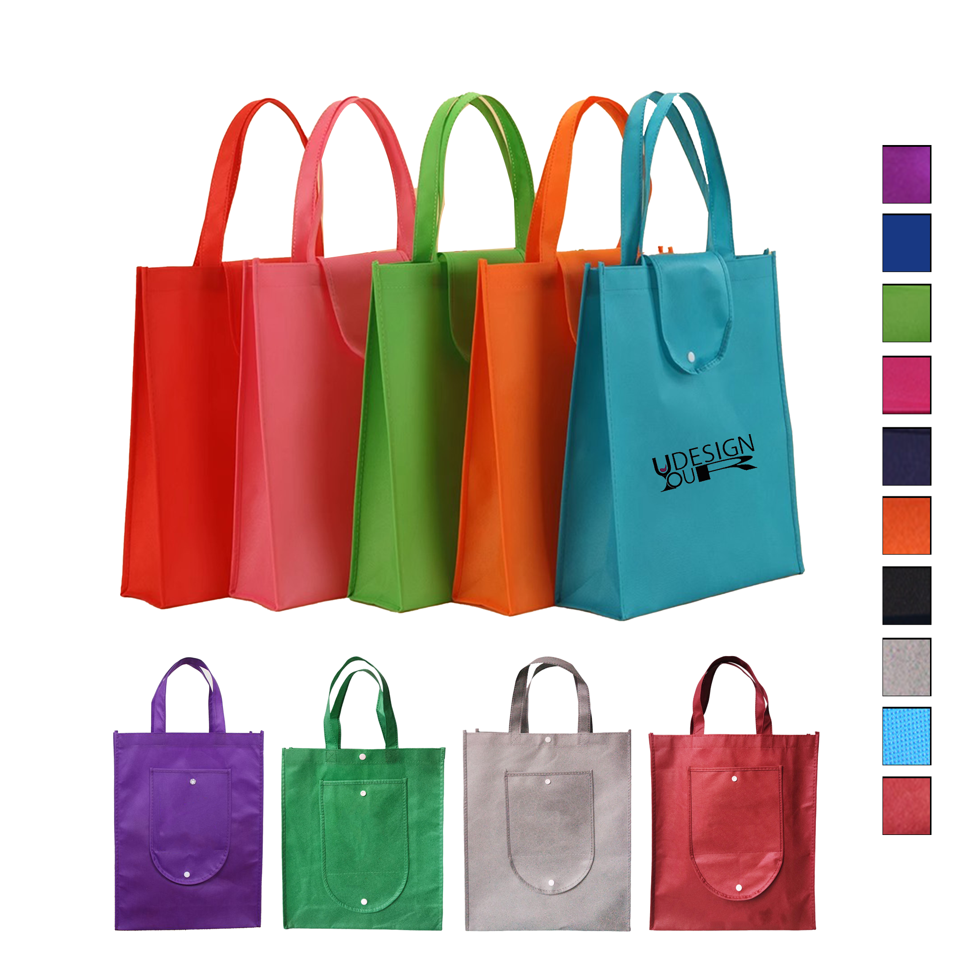 Colorful Foldable Non-Woven Tote Bag 3