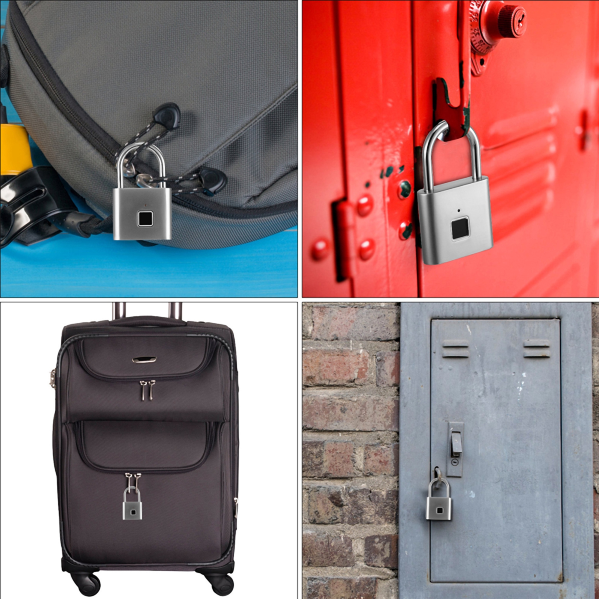 Rechargeable Waterproof Biometrics Padlock 5