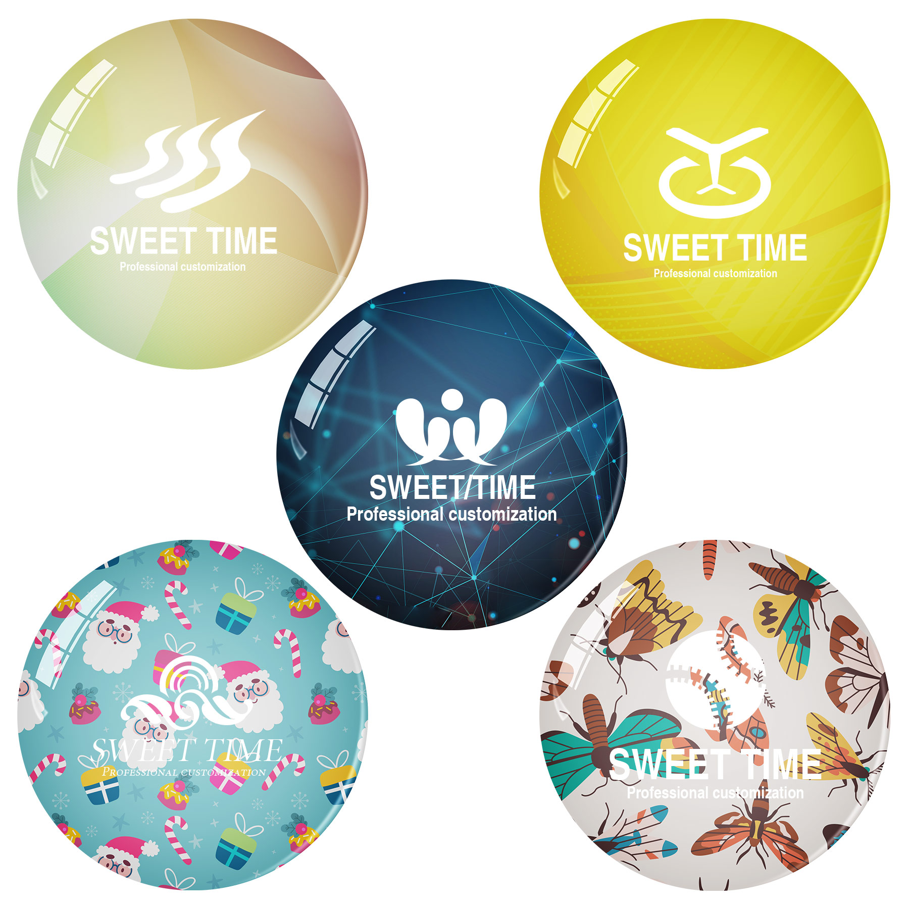 Round Fridge Magnets 14