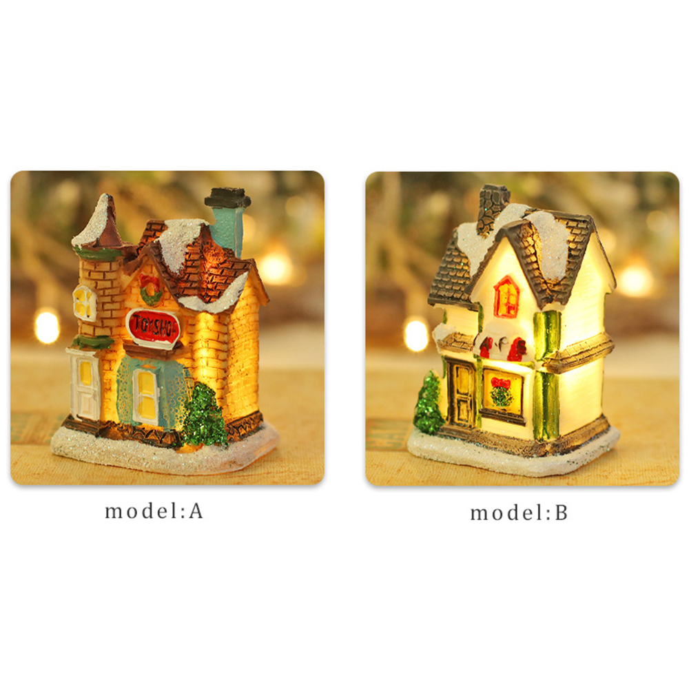 Christmas Resin LED Snowhouse 11