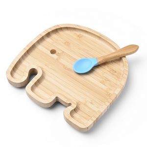 Natural Bamboo Toddler Plates For Stay Put Feeding 3