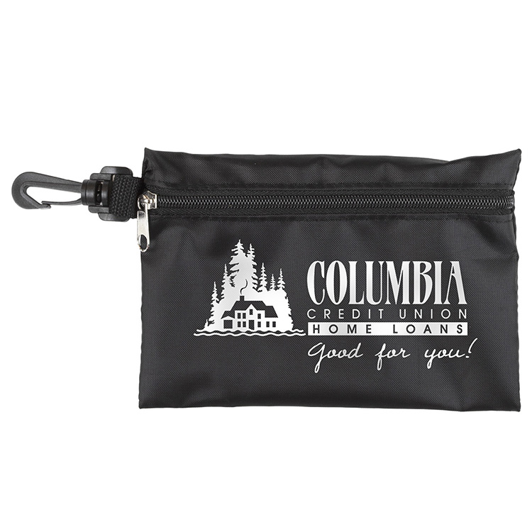 "CHIP" 15 Piece Golf Kit in Supersized Zipper Pack Components inserted into Zipper kit with Carabine 13