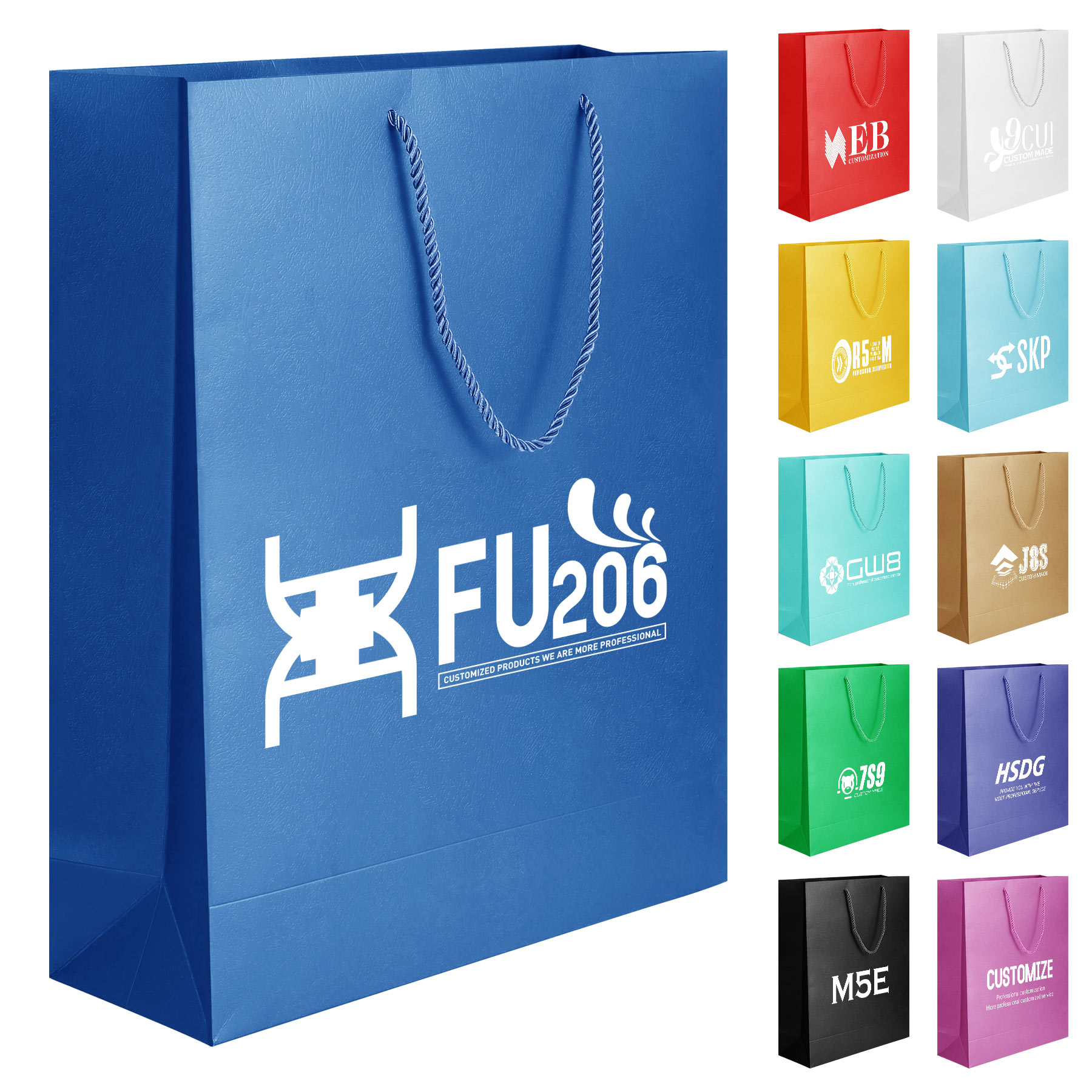 White Card Paper Bag with Twisted Handle Bag 2