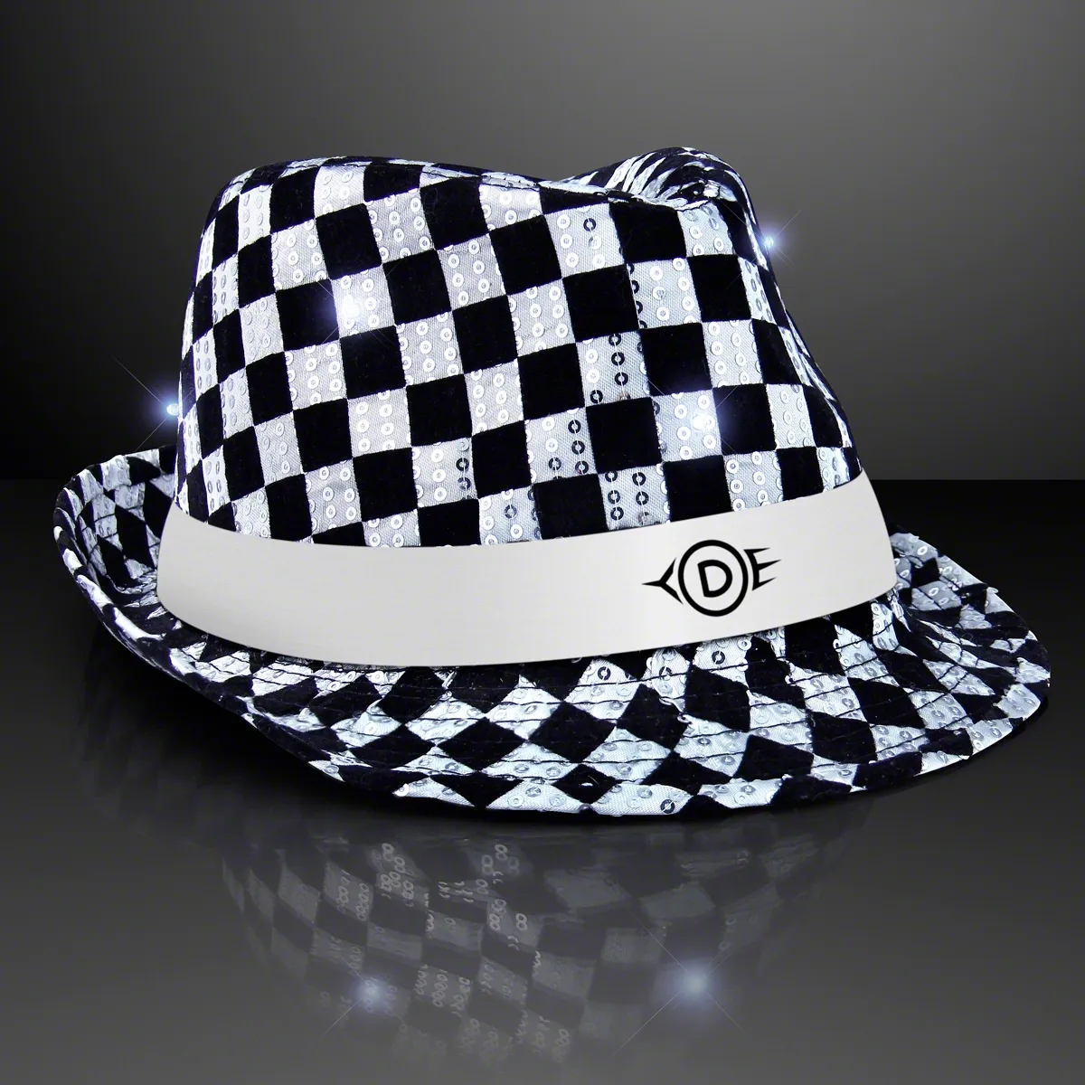 Shiny Colorful Fedora Hats with White Bands 5