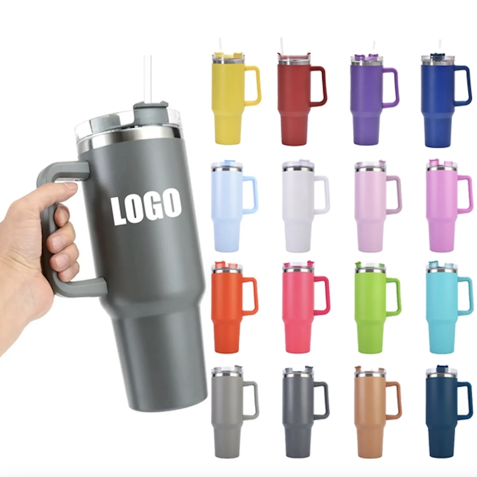 40Oz Tumbler With Handle And Straw Lid 1
