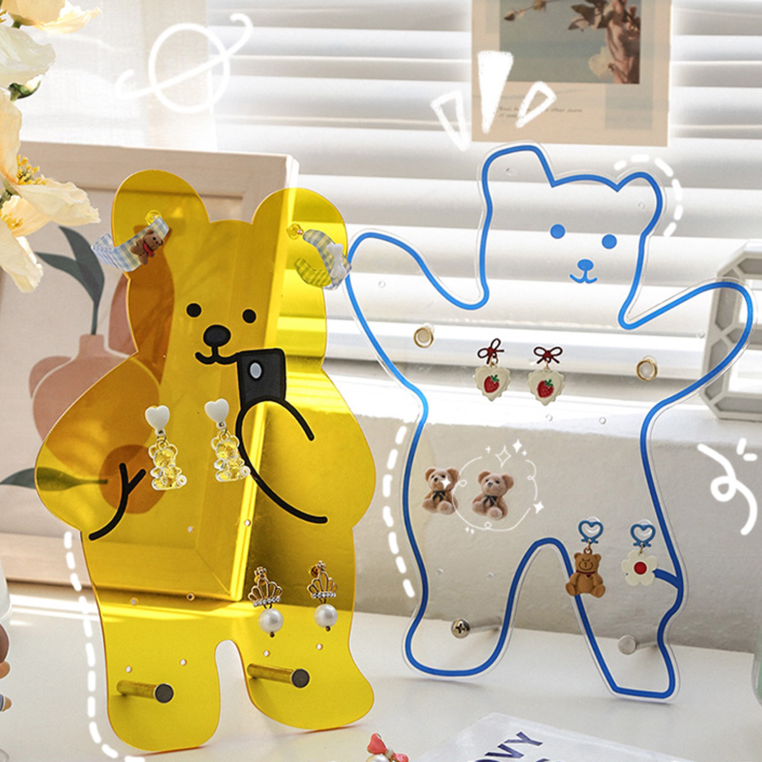 Bear-shaped Earrings Jewelry Stand Organizer 5