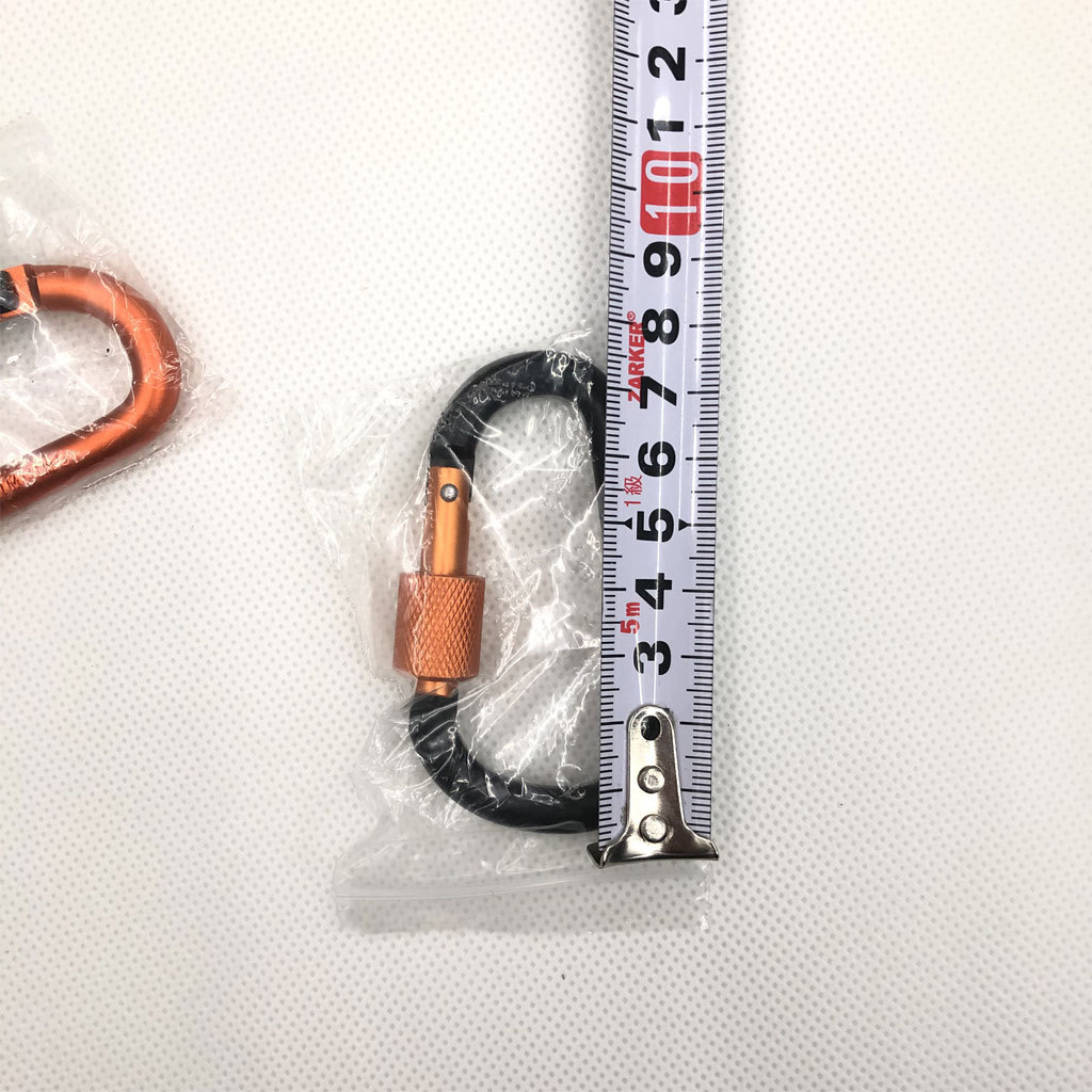 #8 D-shaped 24g high quality frosted carabiner backpack hook 1