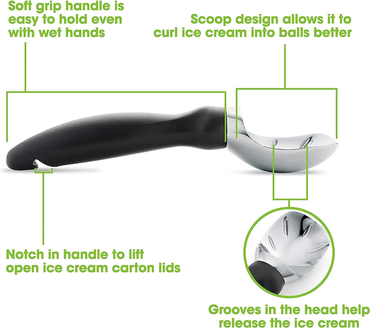 Ice Cream Scoop with Comfortable Handle 7