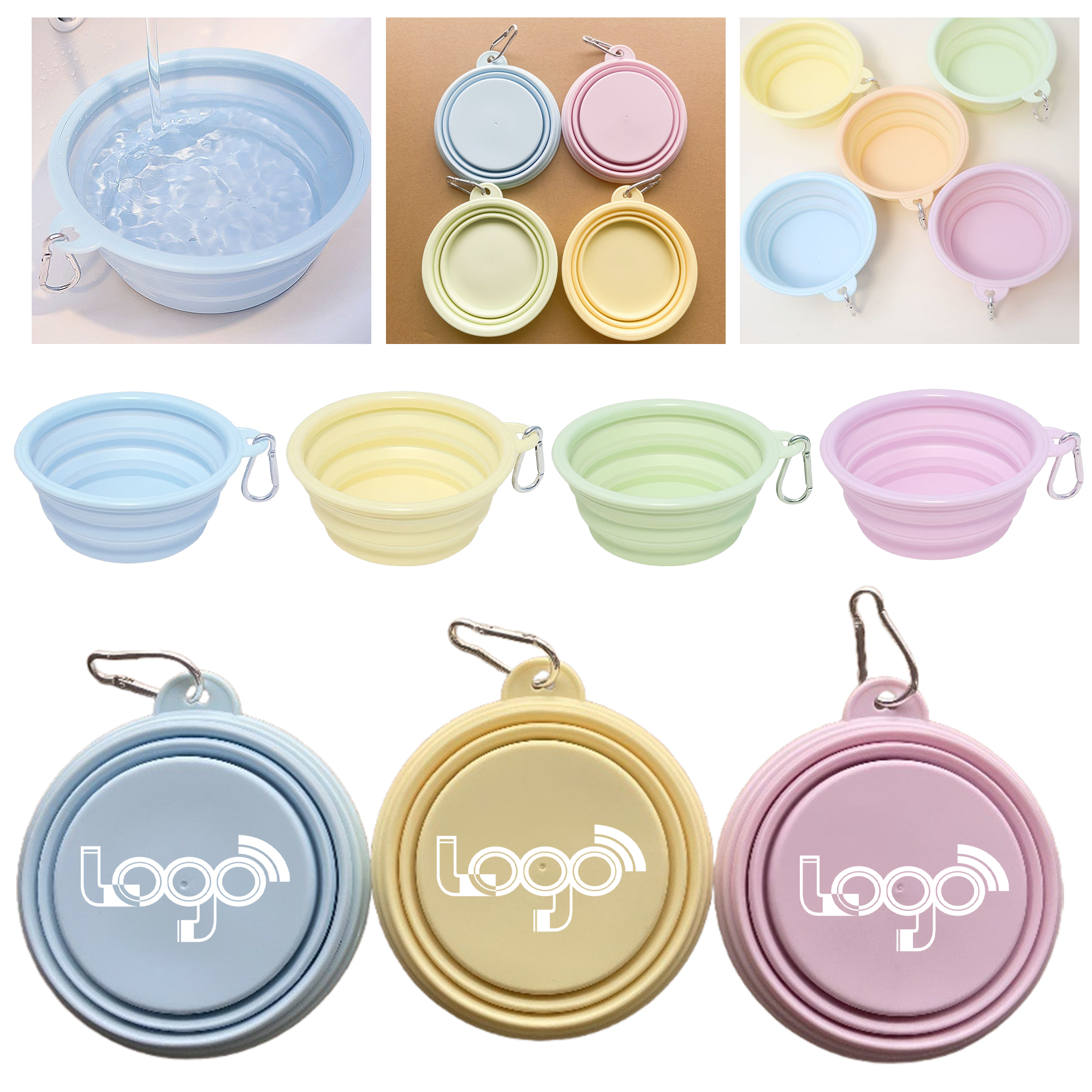 Foldable Lightweight Pet Feeding Bowl, Customizable Design 2